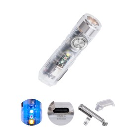 RovyVon 4th USB-C Aurora A8 EDC Flashlight, 6500K LED Max 650 Lumen, Momentary On Keychain Light with Magnetic Clip/Base, Lock Mode, for Checking Outdoor(365nm/Red/White)