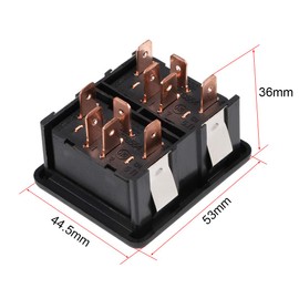 uxcell 10 Pins Car Window Switch Dual Button Car Control Master Rocker Switch Momentary Glass Lifter Switch, DC 12V