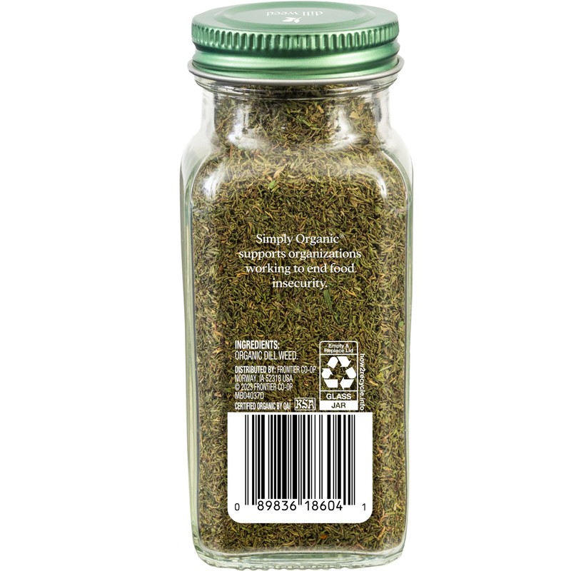 Simply Organic Dill Weed Cut & Sifted Certified Organic, 0.81-Ounce