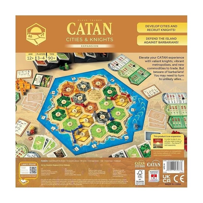 Catan: Cities and Knights Game Expansion - 6th Edition [Board