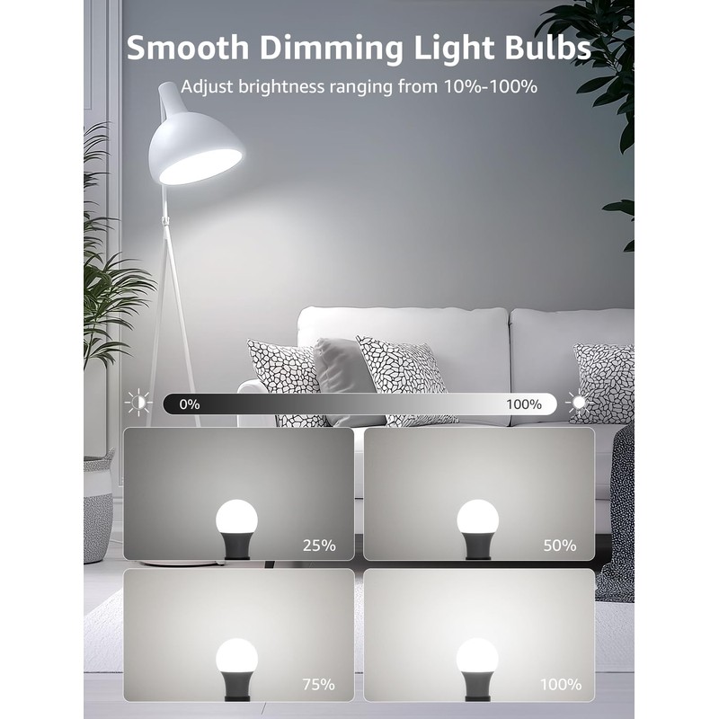 Lepro Dimmable LED Light Bulbs 60 Watt Equivalent, 9.5W 800LM
