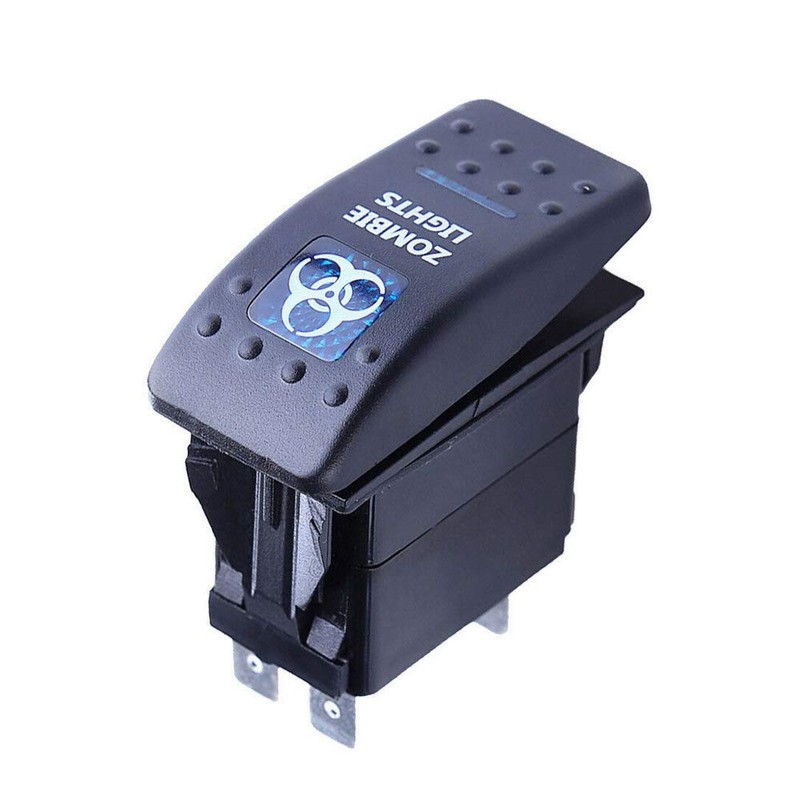 E Support™ 12V 20A Bar Rocker Toggle Switch Blue LED
