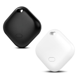 2 Stück Airtag Android-Smart Tracker GPS für Android, Bluetooth Objektlokalisierer mit Funktion Mein Gerät Finden von Google, Kompatibel mit Schlüsseln, Taschen, Koffern und Geldbörsen, Weiß,Schwarz