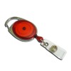 Colourful Retractable Carabiner Badge Reel/ID Card Holder (Red)