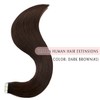 SURNEL Tape in Hair Extensions Human Hair 16 inch Tape
