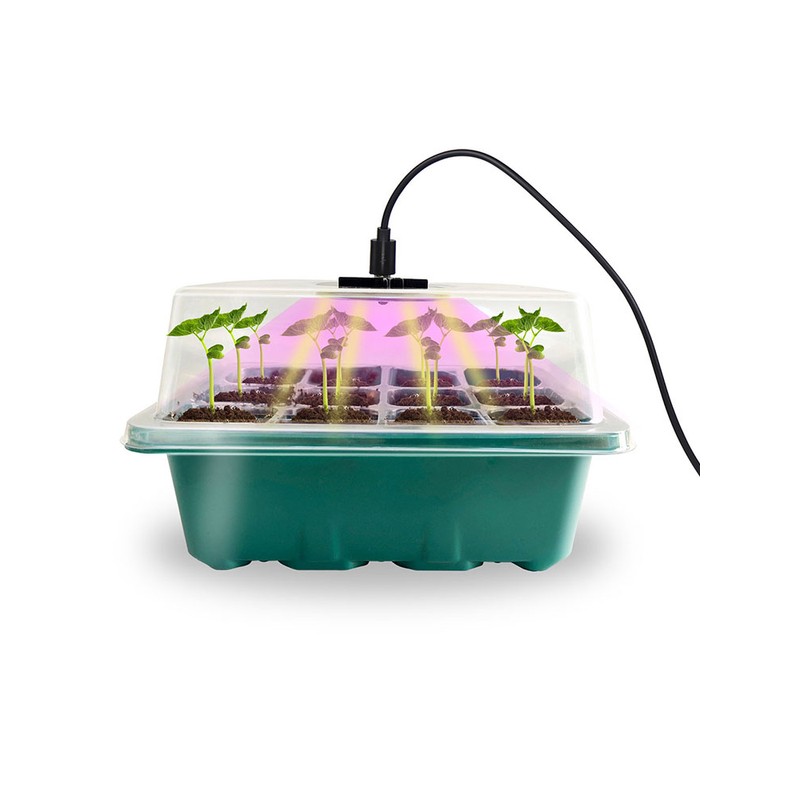 12 Hole Plant Lamp Set with LED Grow Lamp Seedling