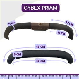 PROTEC TIF | Pack of Neoprene Covers Compatible with CYBEX PRIAM Handlebar and Carry Handle