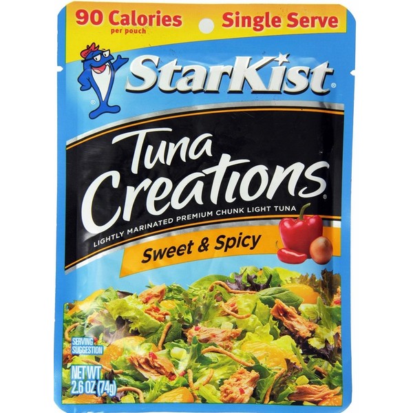 Starkist Tuna Creations, Sweet & Spicy, Single Serve 2.6-Ounce Pouch (Pack of 8)