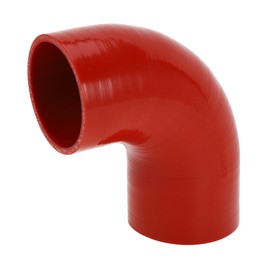 A ABSOPRO 1 Stück 90mm/3,54" ID 120mm/4,72" Länge 90 Grad Rotes Auto Silikonschlauch Kühlmittelschlauch Universal