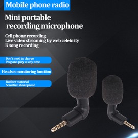 Mini Omni Directional 3.5mm Jack Microphone, 360 Degree Surround Radio Plug and Play Audio Mic for TRRS CTIA 3.5mm Standard Headset Jack Phone