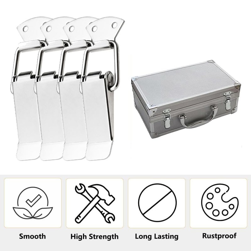 4 PCS Stainless Steel Tension Clasp Small Spring Loaded Toggle