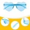 Lotsdonxia Love Heart Shape Sunglasses Stylish Rimless One-Piece Transparent Glasses