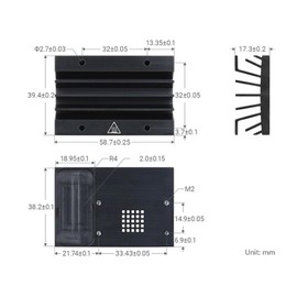 Aluminum Heatsink Compatible with Jetson Nano Module with Bracket Shrapnel Fast Heat Dissipation Radiator