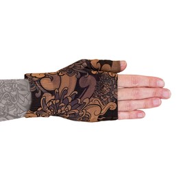 Lymphedivas Dragon Lair Mocha Medical Graduated Compression Gauntlet for Lymphedema (30-40 mmHg Large)