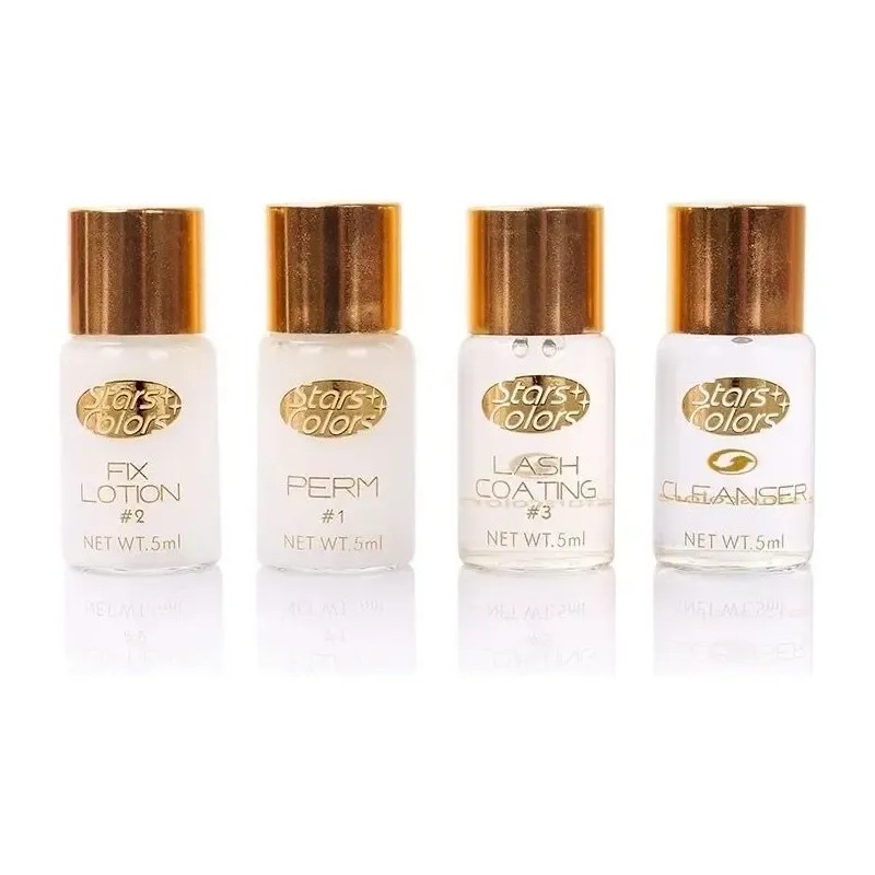 Kit Lash Lifting Negro Stars Colors Permanente Pestañas Completo
