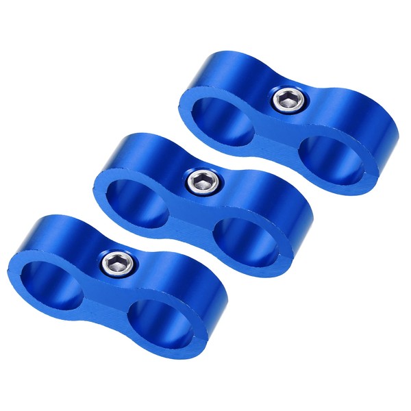 X AUTOHAUX 3pcs Aluminum Alloy AN8 Car Hose Separator Clamp