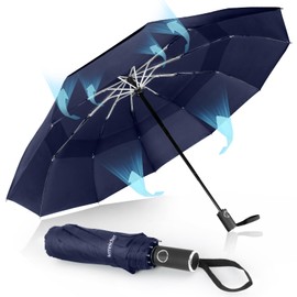 Herreicher Umbrella Storm Resistant 2024 Pocket Umbrella Large - Windproof Stand Lightweight Umbrella Automatic Umbrella Travel Umbrella Foldable Compact Golf Umbrella for Men / Women / Children /