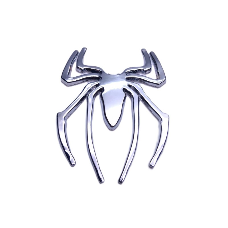 DIGIART INTERNATIONAL SPIDER CAR EMBLEMS 3D ZINC ALLOY METAL CHROME