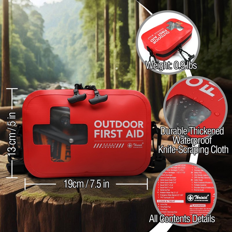 152 PCS Waterproof First Aid Kit, Portable Small Boat Dry