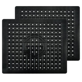 sinzau Sink Liner, 2 Pieces Dish Drying Mat, Food Grade PVC, 31 x 26 cm, Black