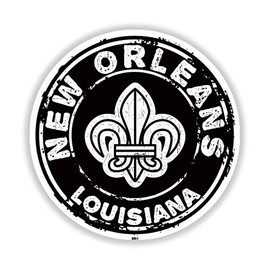 New Orleans Louisiana Mardi Gras Fleur De Lis Sticker 3" Decal Indoor Outdoor Vinyl