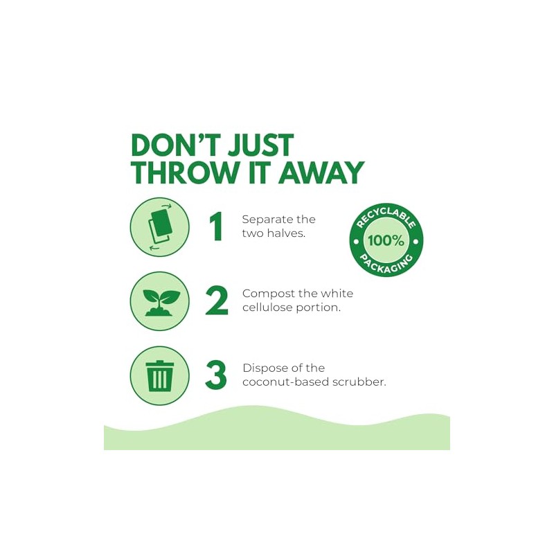 AIRNEX Esponja de Cocina Natural Biodegradable – Esponja de celulosa