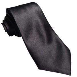 Paris 16 Pack Necktie, Black, Large Size, Solid Color, Men's, Formal Occasions, Funerals, Going to Night, Ceremonies, Dresses, Washable, Black