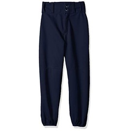 Alleson Ahtletic Boys Youth Elastic Bottom Baseball Pants, Navy, Medium