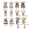 Bear Nail Art Decorations, Alloy Bear Nail Glitter Design, 24pcs