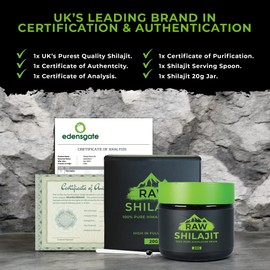 Edensgate Eden's Gate - Himalayan Shilajit Resin for Energy and Immune System Support - Shilajit Resin Supplement for Men with 85+ Minerals - Vegan & Gluten-Free Shilajit Resin (20g)