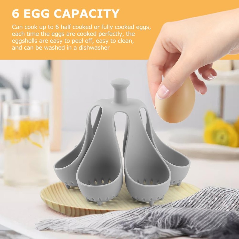 Silicone Egg Boiler Rack Freestanding Egg Boiler Eggs Cooker Hard