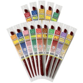 Buffalo Bills 15-Piece Ole Smokies Meat Stick Burlap Gift Wine Bags - Beef, Ham and Turkey