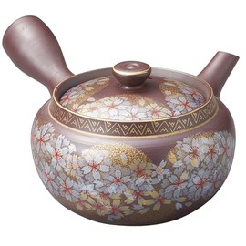 Banko Ware 16636 Teapot Kutani Painting Teapot, For 2 People, Capacity: Approx. 10.1 fl oz (300 ml), No. 2, New Turtle, Red Fuji, Red Plum Shape, Yoshino Cherry Blossoms, Made in Japan