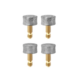 Dog Nail Grinder Replacement Heads 4Pcs- 2*Hard 40# & 2*Regular 80# for Small Medium & Large Dogs Safe Painless and Professional Pet Nail Grinder Tip Drill Bits