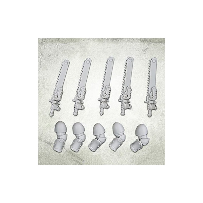 Kromlech Prime Legionaries CCW Arms: Chain Swords [left] (5) KRCB271