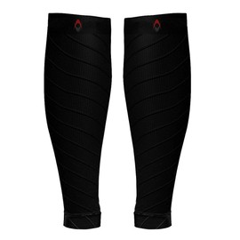 NV Compression Race and Recover Footless Compression Socks - Calf Support Compression Calf Sleeves (S.Bk, L-XL)