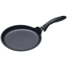 Swiss Diamond 9.5" Nonstick Aluminum Crepe Pan, Dishwasher and Oven Safe, PFOA Free, Gray Crepe Pan