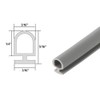 Gordon Glass Gray Vinyl Shower Door Bulb Seal - 84
