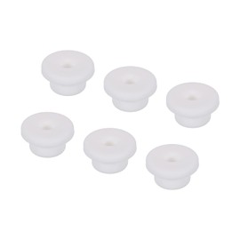 sourcing map Pack of 6 T Type Rubber Eyelet Mounting Diameter 18 mm 1 1/32 Inch AD 5/16 Inch ID (26 x 8 x 14 mm) Seal Protection Flexible Hole Plug for Cable Cable White