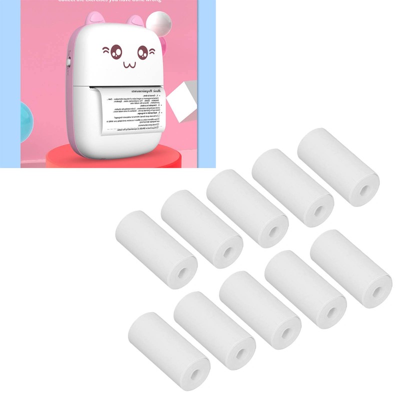 Chazcool Mini Papel de Impresora Térmica, 57x25mm Mini Papel Térmico,