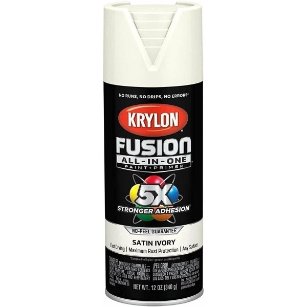 Krylon K02740007 Fusion All-In-One Spray Paint for Indoor/Outdoor Use, Satin...