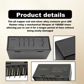 Pleoos 10-Pin 10383320 Hazard Warning & Turn Signal LED Flasher Relay Compatible with 2003-2006 Chevy Silverado 1500, 2003-2006 GMC Sierra 1500, 2003-2007 Hummer H2 Replaces 15764135