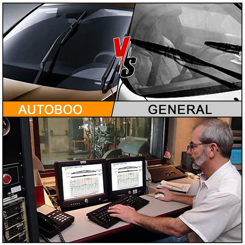 AUTOBOO 24" and 22" Windshield Wipers Blades (Pack Of 2),OEM