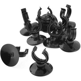 CENPEK 25pcs Aquarium Suction Cups Holder Suckers Clips Fish Tank Tube Heater Holder Fish Tank Air Line Pump Tube Holder for Air Line Pipe Tube Wire Black(23 * 30mm)