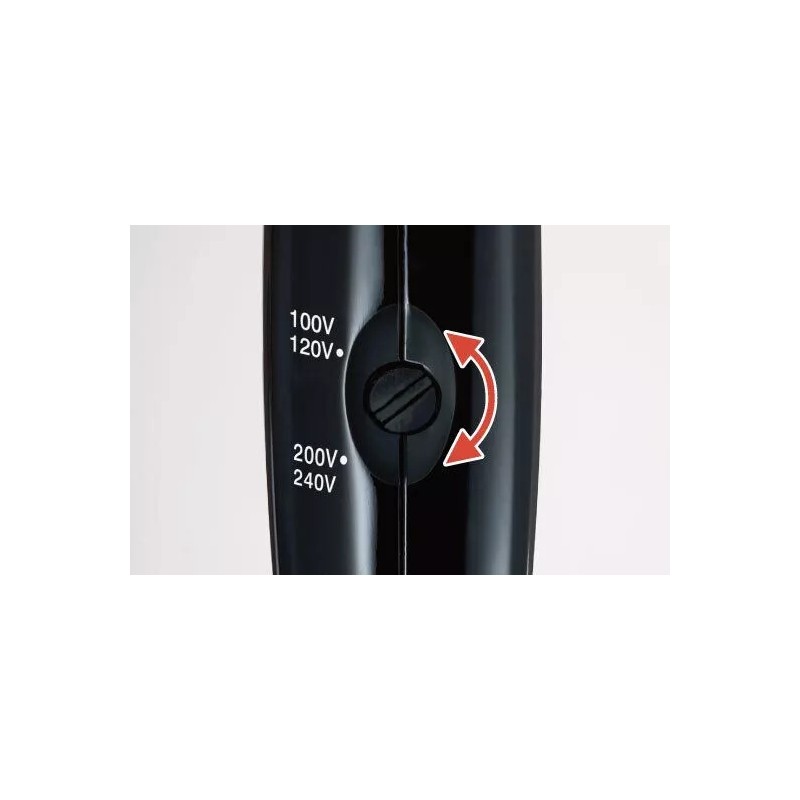 TESCOM STYLEUP Compact Travel World Voltage Hair Dryer (Black)