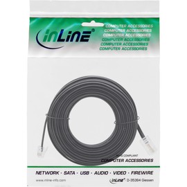 Intos Connection Cable Cable RJ11/RJ11/45 Male – RJ45 Male Flat 4 A 10 m Black