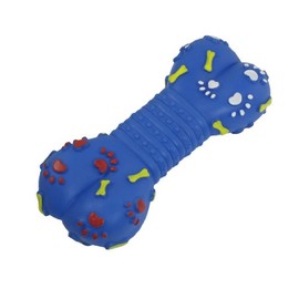 Qtqgoitem Blue Vinyl Rubber Bone Shaped Squeaky Playing Toy for Pet Dog (model: 7b9 040 925 070 2b5)