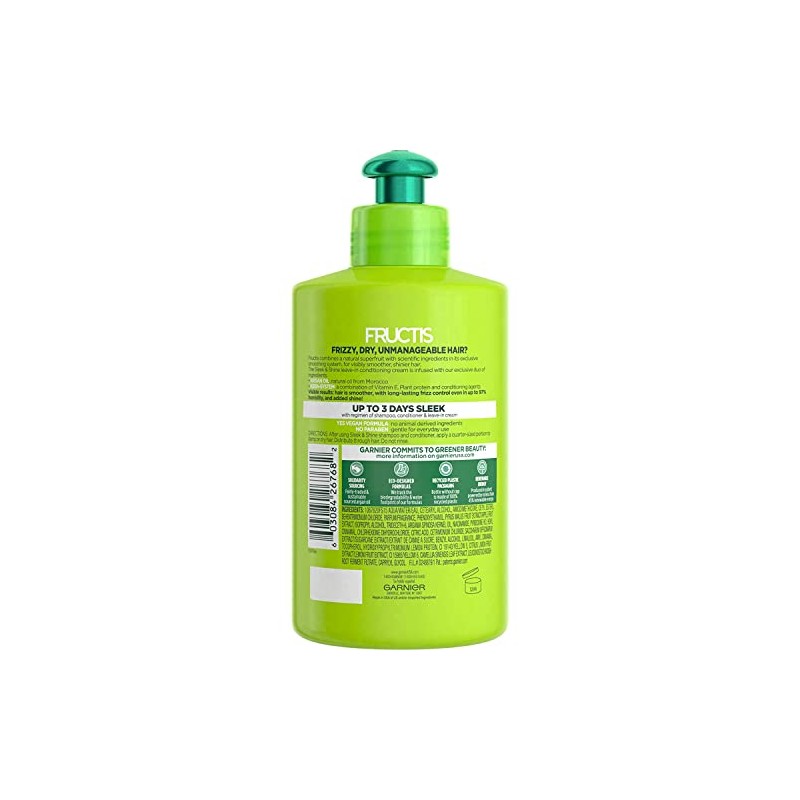 Garnier Fructis Sleek and Shine Intensely Smooth Leave-in Conditioning Cream,