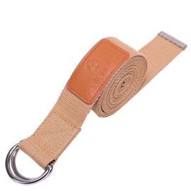 #DoYourYoga Amita Yoga Strap with Sturdy Metal Ring Clasp 260 x 3.8 cm Beige