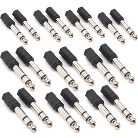 20PCS 3.5mm Stereo F to 1/4" Stereo M Headphone Audio Adapters